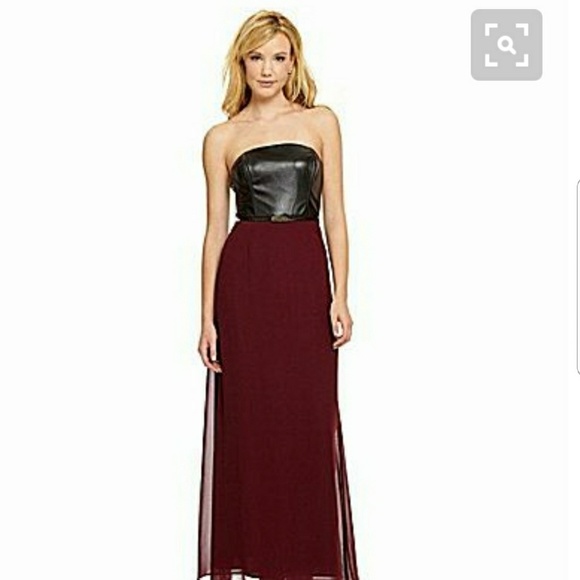 Gianni Bini Dresses & Skirts - Sz 0 Blk Red Gianni Bini Faux Leather Dress NWT